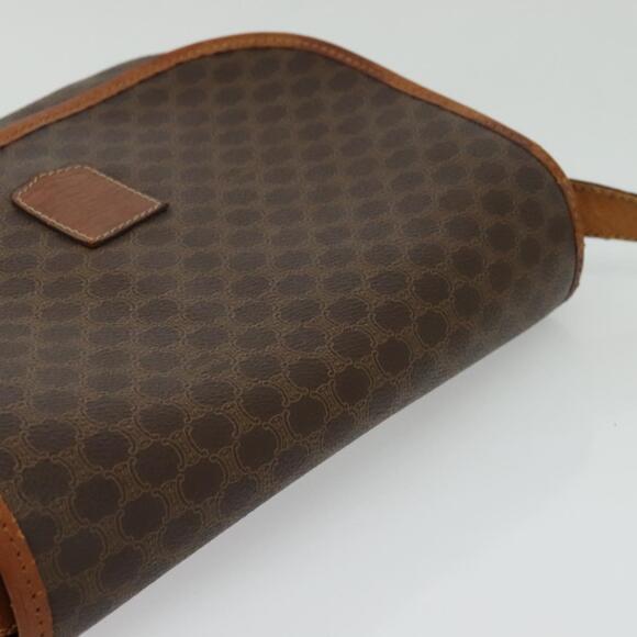 CELINE Macadam Canvas Shoulder Bag Pvc Leather Brown Gold - Picture 6 of 12